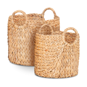 Artichok Bowie ronde waterhyacint manden – set van 2 Artichok Bowie ronde waterhyacint manden – set van 2
