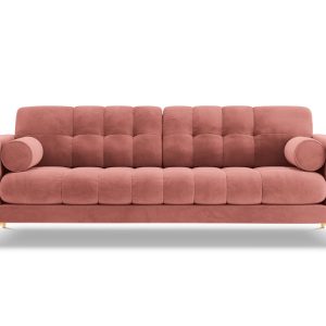Cosmopolitan Design Bank Bali 3-zits, flueel, roze – 96x177x75cm Cosmopolitan Design Bank Bali 3-zits, flueel, roze – 96x177x75cm