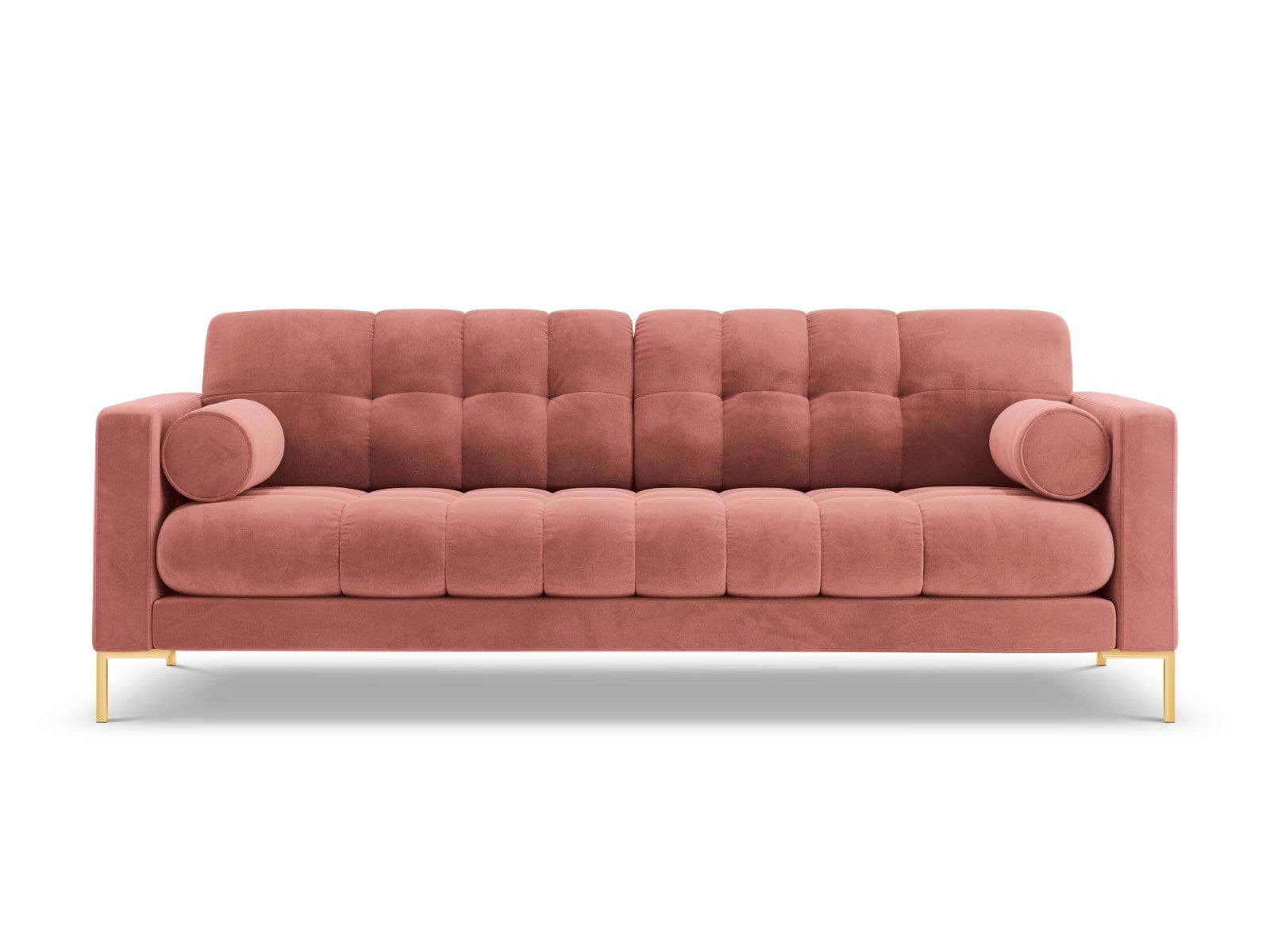 Cosmopolitan Design Bank Bali 4-zits, flueel, roze - 96x217x75cm