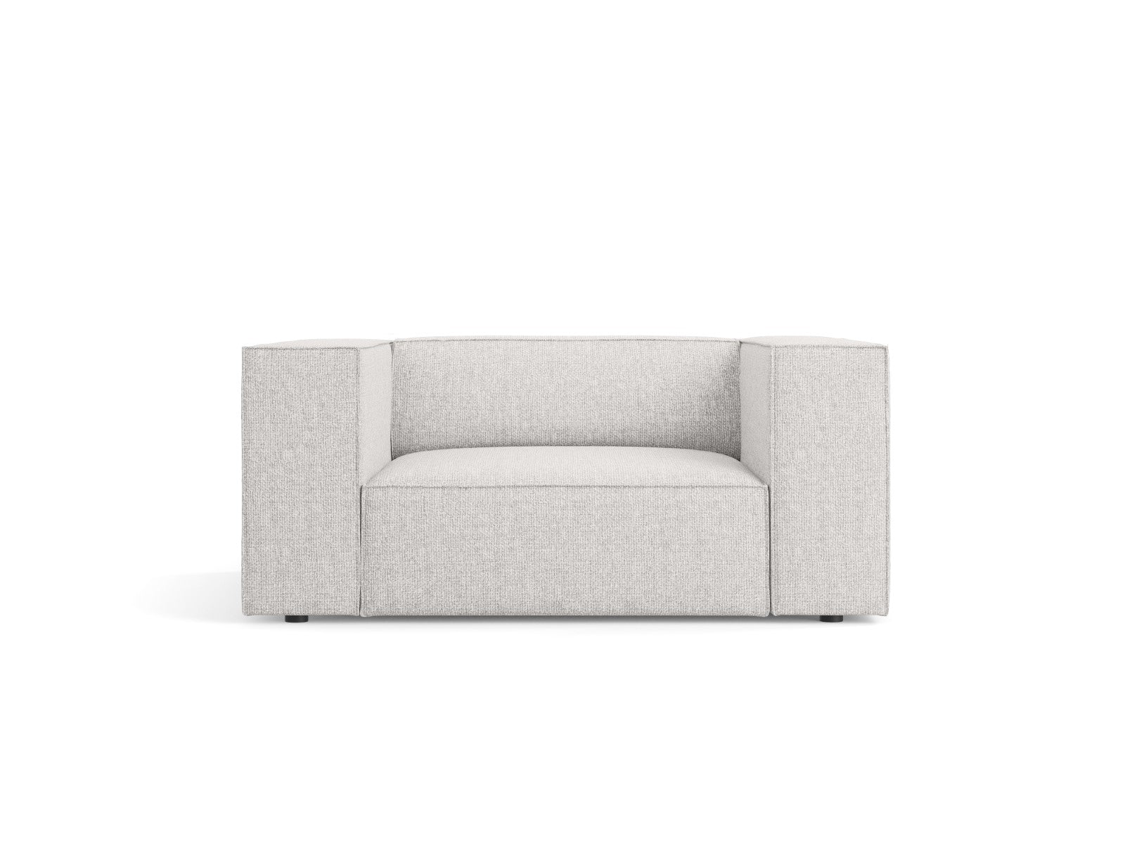 Cosmopolitan Design Fauteuil Arendal chenille, lichtgrijs - 102x124x70