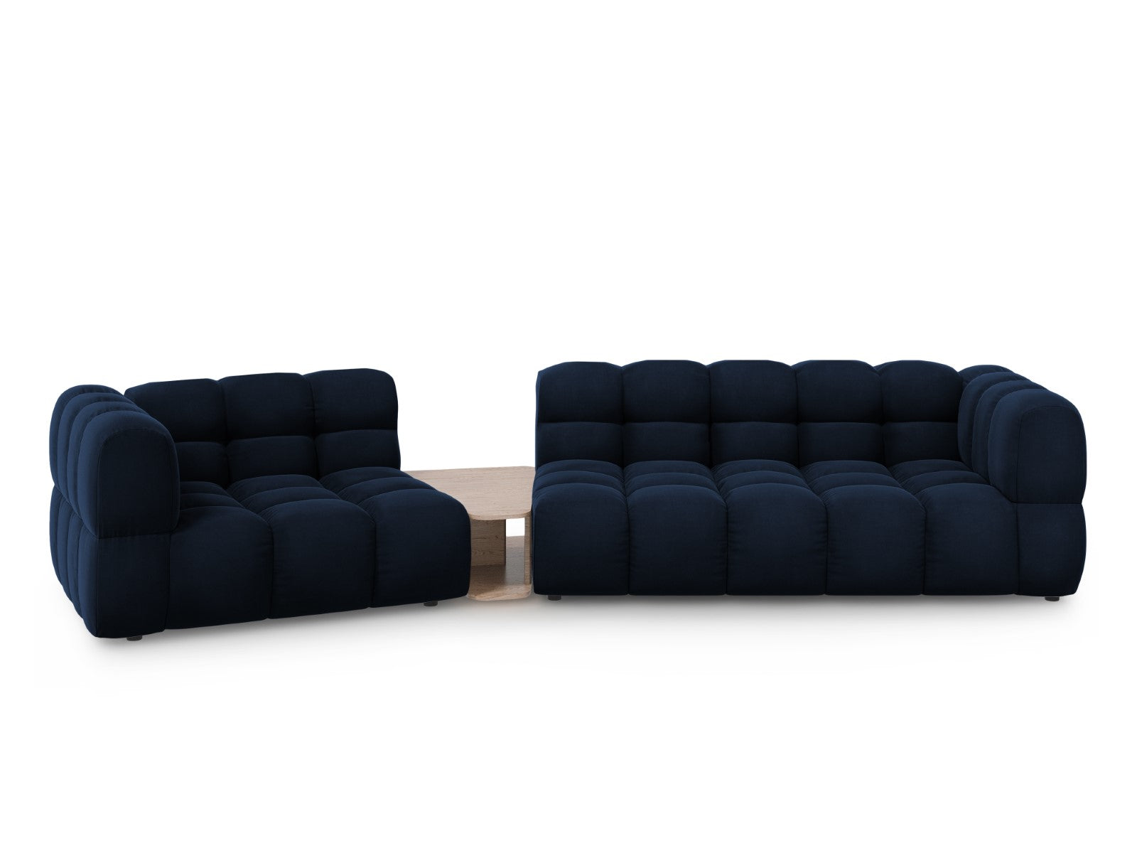 Cosmopolitan Design linker modulaire bank Sky 3-zits, flueel, koningsb
