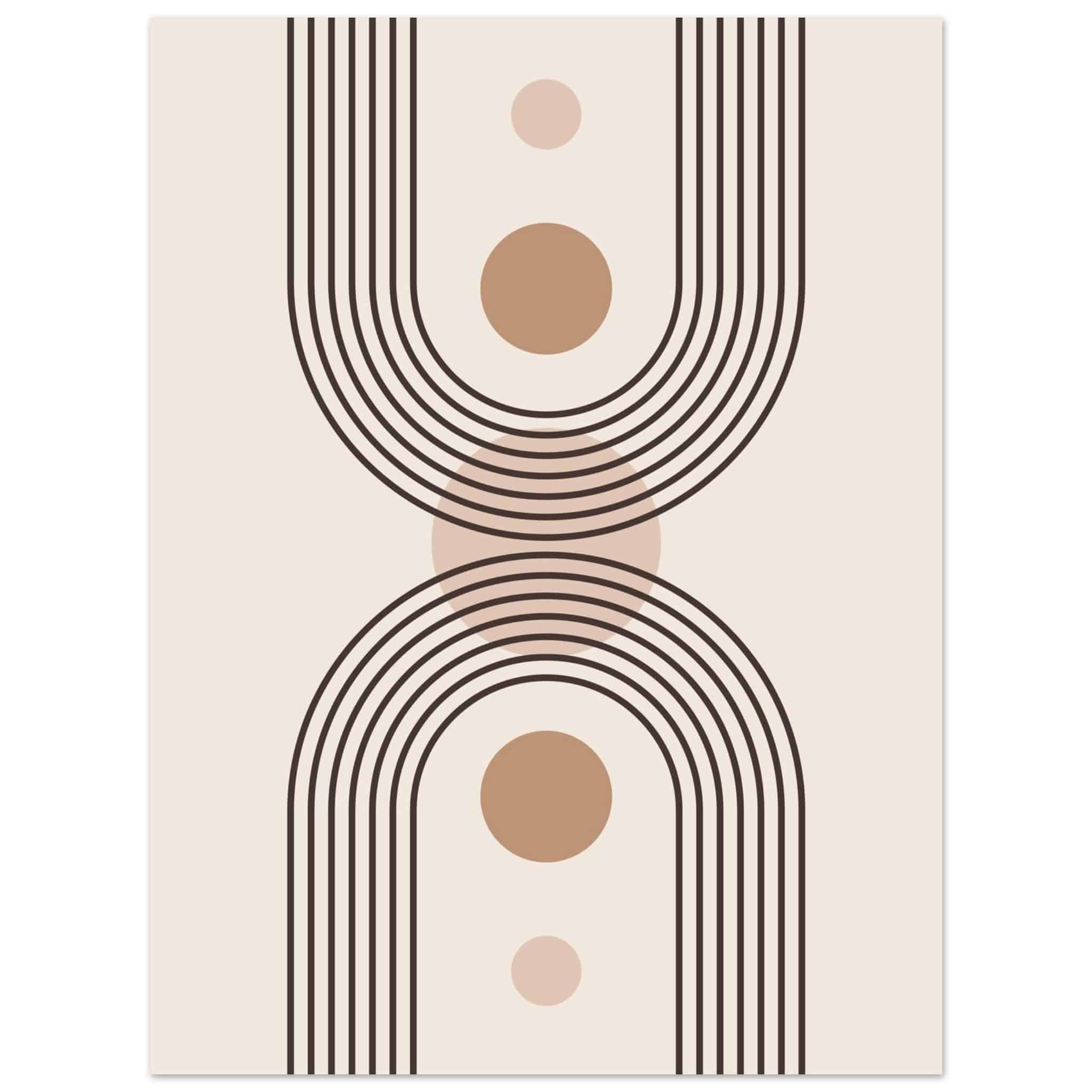 Artfulprints Poster Boho – Central calm - 30x40 cm - Grijs