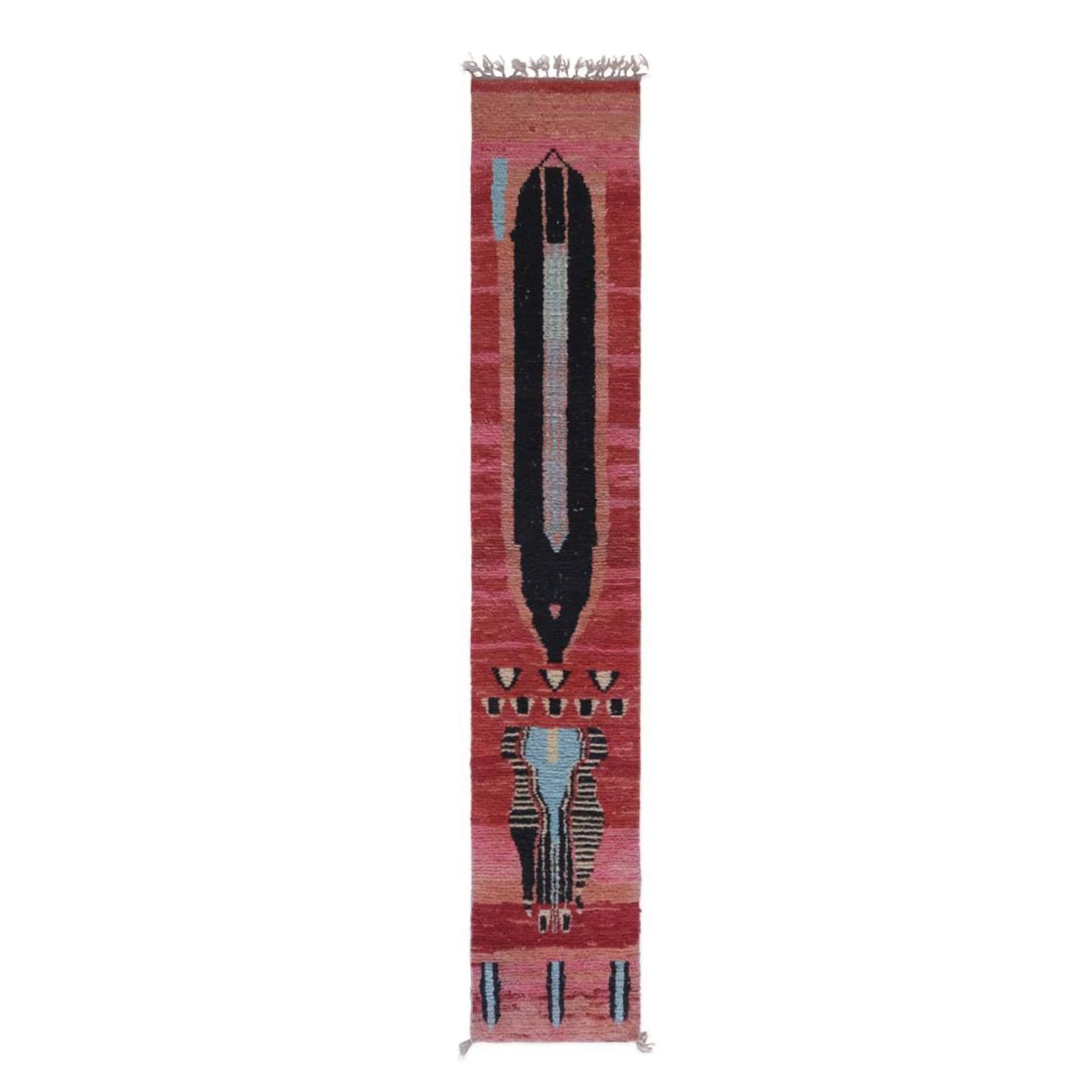 AFK Living vloerkleed Berber - handgemaakt - Wol - 72 x 397 cm