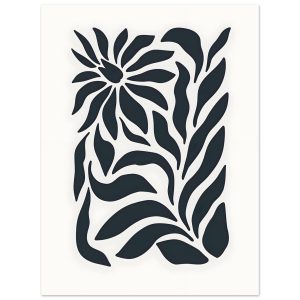 Artfulprints Poster Matisse – Flowers in silence – 30×40 cm – Zwart / Artfulprints Poster Matisse – Flowers in silence – 30×40 cm – Zwart /