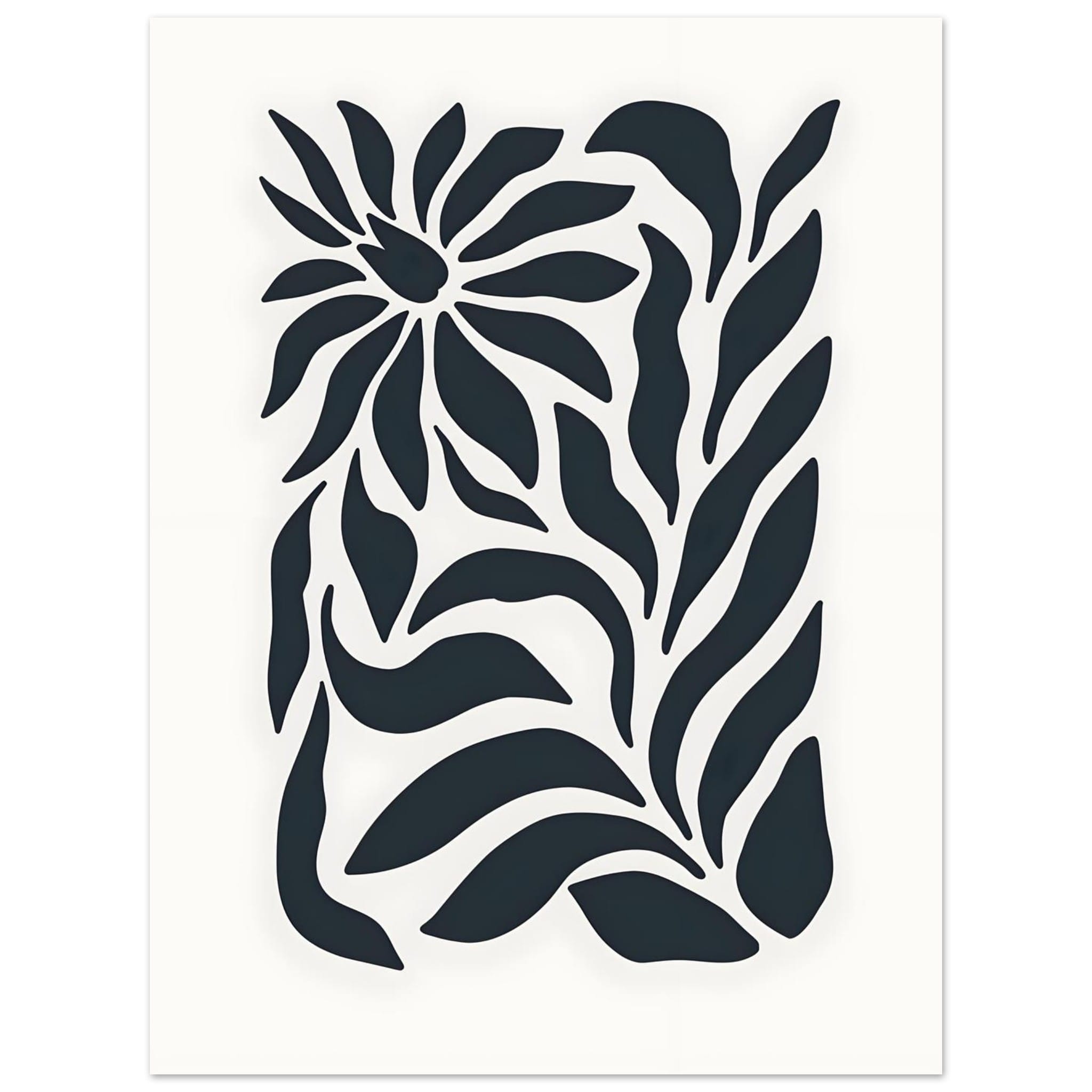 Artfulprints Poster Matisse - Flowers in silence - 30x40 cm - Zwart /