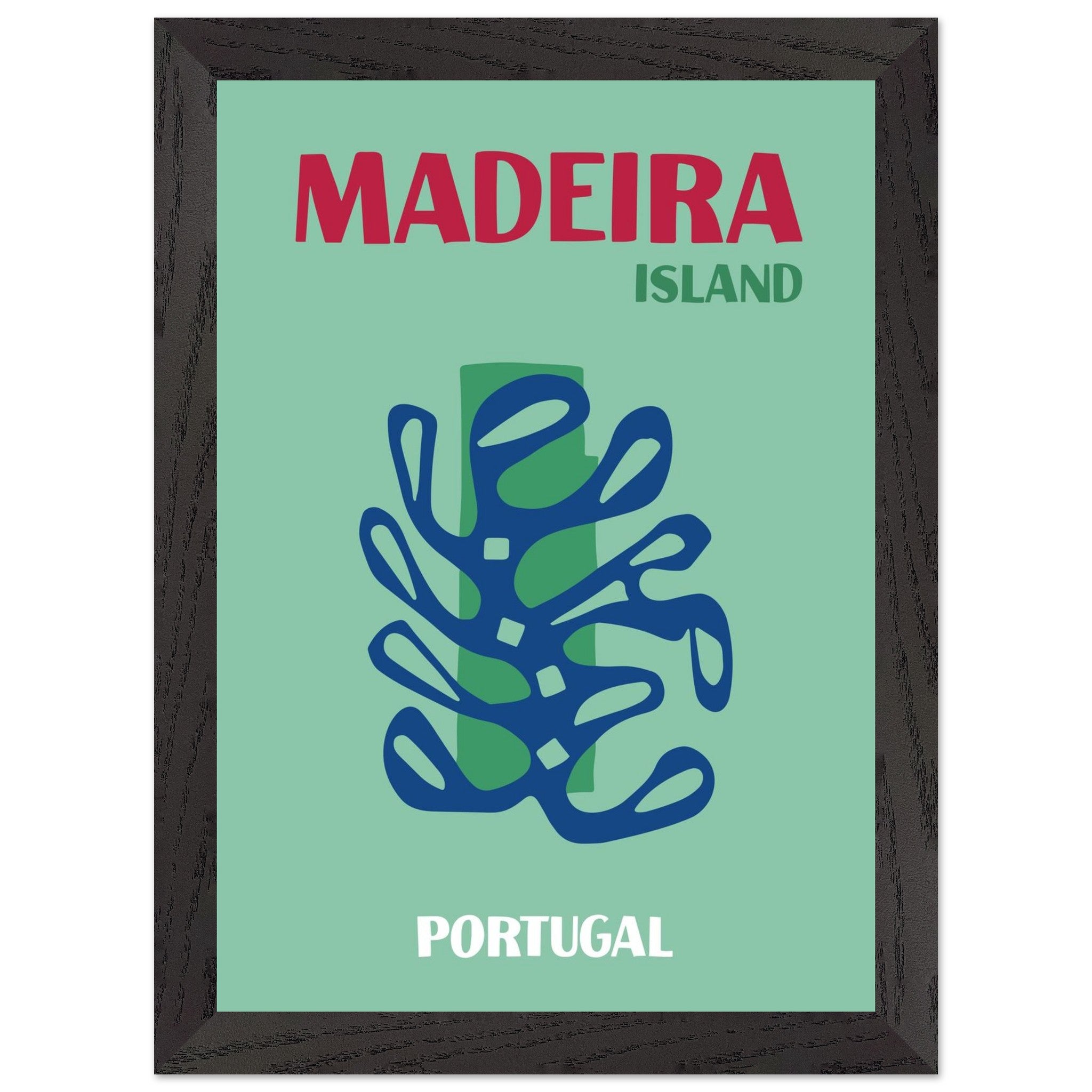 Artfulprints Poster met Lijst Portugal - Madeira - A4 21x29.7 cm - Gro