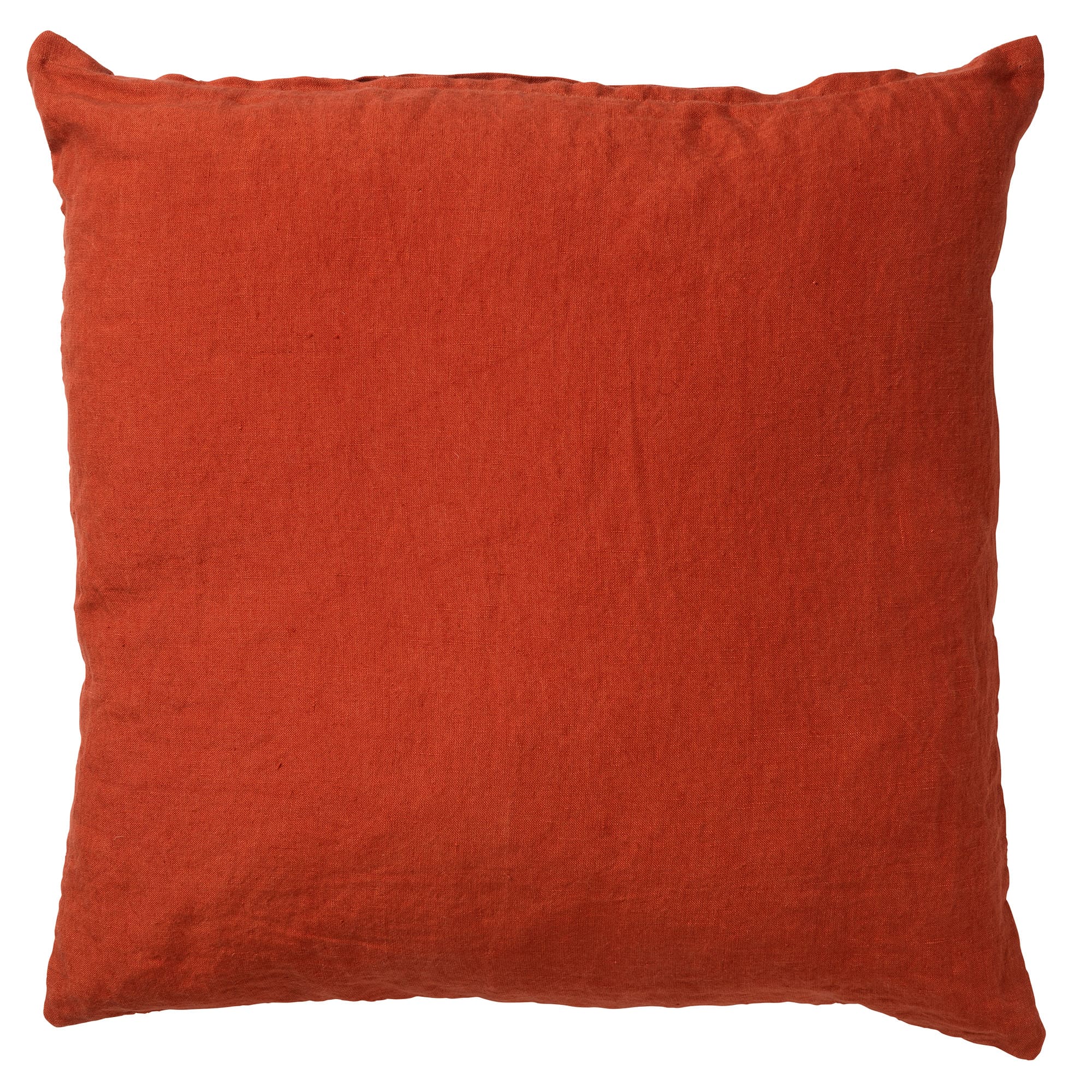 LINN - Kussenhoes 45x45 cm - 100% linnen - effen kleur - Potters Clay