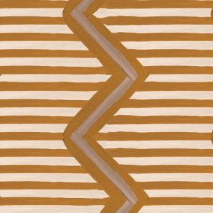 Catchii Behang Ikat Oez Zigzag Ocher Yellow Catchii Behang Ikat Oez Zigzag Ocher Yellow