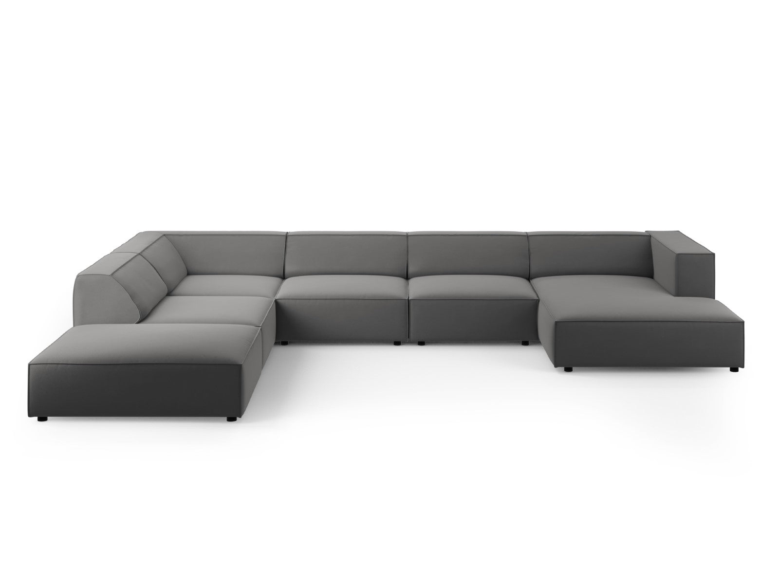 Cosmopolitan Design Panoramische hoekbank links Arendal 7-zits, flueel