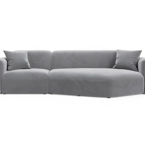 Cosmopolitan Design Modulaire hoekbank rechts Strino 3-zits, flueel gr Cosmopolitan Design Modulaire hoekbank rechts Strino 3-zits, flueel gr