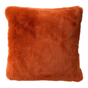 ZAYA – Sierkussen 45×45 cm – bontlook – effen kleur – Potters Clay – o