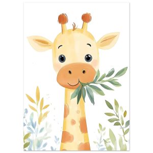 Artfulprints Poster Tropische giraffe – 50×70 cm – Geel Artfulprints Poster Tropische giraffe – 50×70 cm – Geel