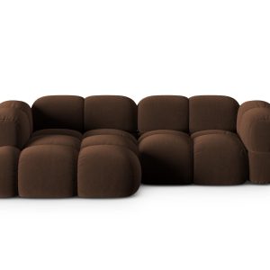 Cosmopolitan Design linker hoekbank Loretto 3-zits, flueel chocolade – Cosmopolitan Design linker hoekbank Loretto 3-zits, flueel chocolade –