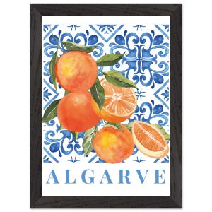 Artfulprints Poster met Lijst Fruits – Orange tree in Seville – A4 21x Artfulprints Poster met Lijst Fruits – Orange tree in Seville – A4 21x