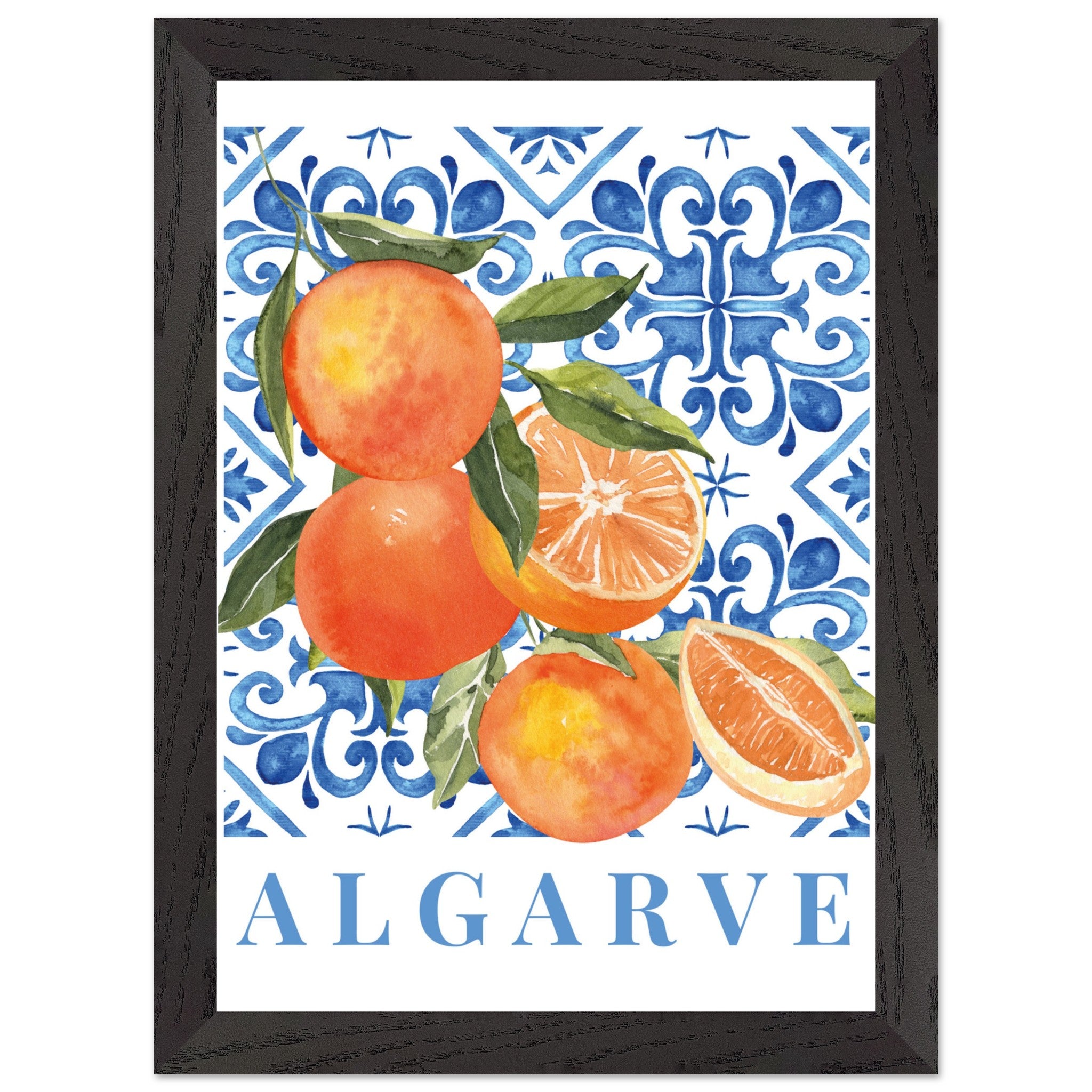Artfulprints Poster met Lijst Fruits - Orange tree in Seville - A4 21x