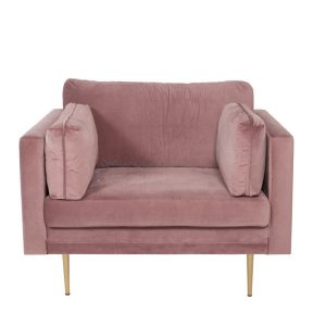 BRAM Fauteuil Renzo – Roze Velours