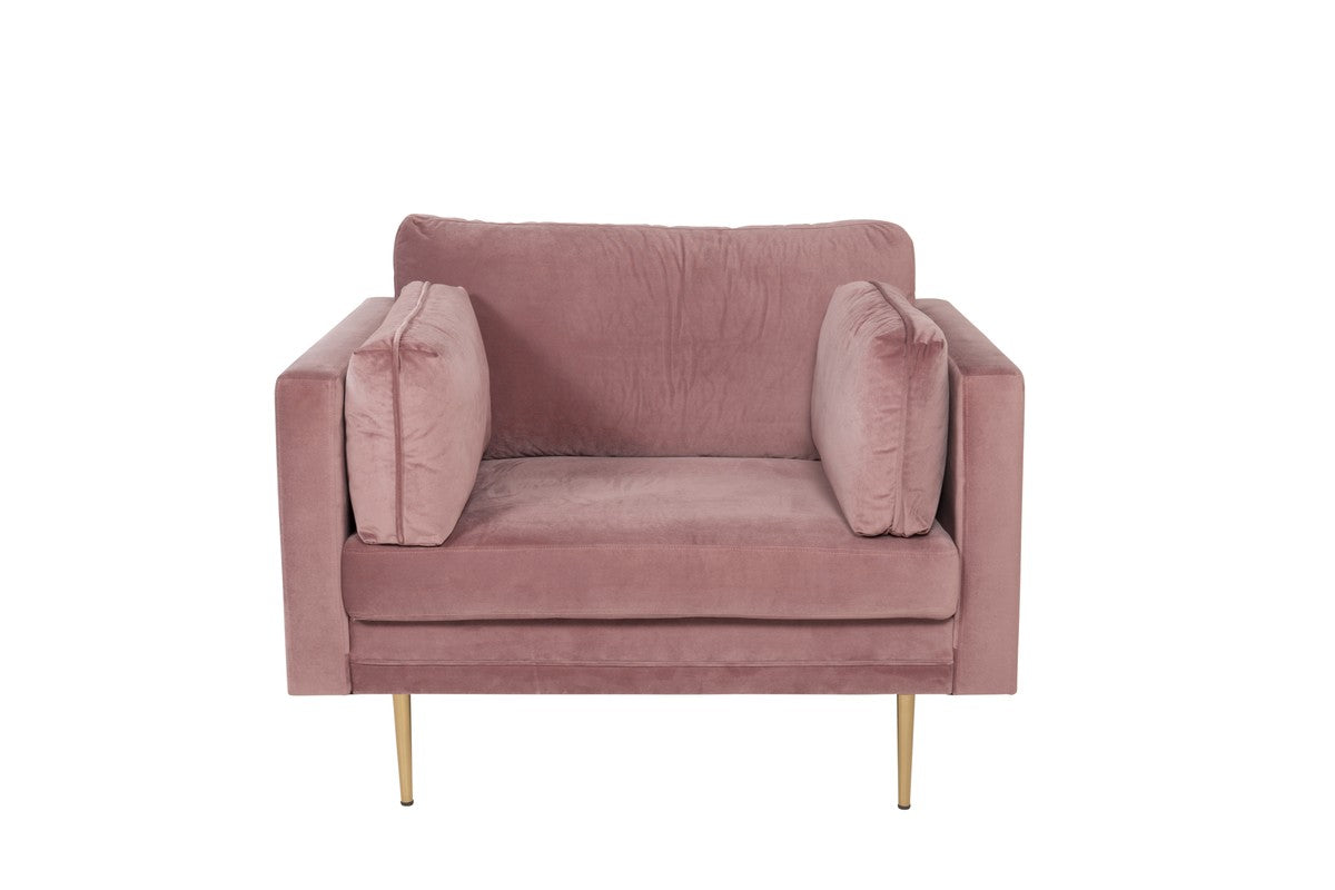 BRAM Fauteuil Renzo - Roze Velours