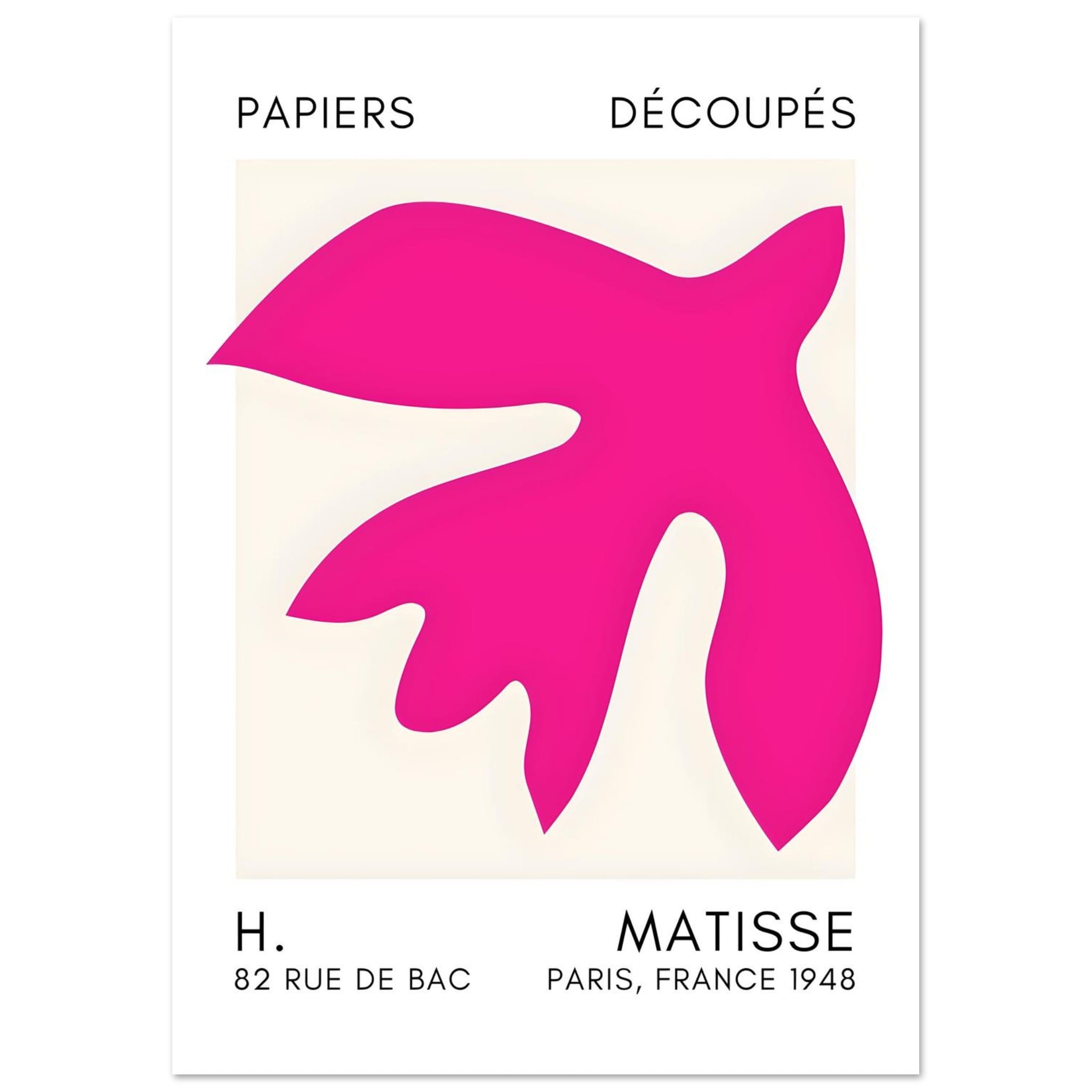 Artfulprints Poster Matisse – Floating forms pink - A4 21x29.7 cm - Ro