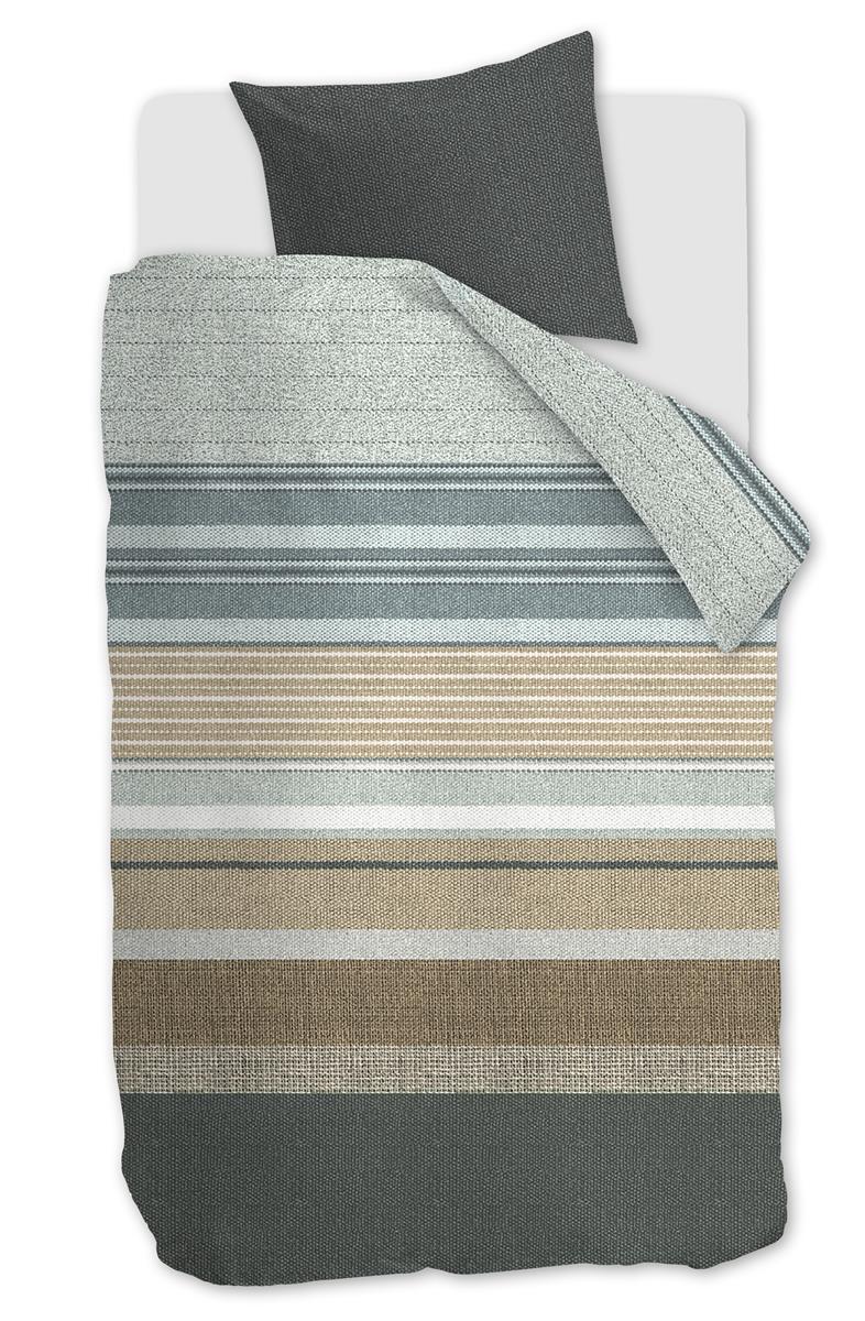 Beddinghouse Lex dekbedovertrek - Eenpersoons - 140x200/220 cm - Grijs