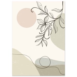 Artfulprints Poster Boho – Soft botanics – A4 21×29.7 cm – beige Artfulprints Poster Boho – Soft botanics – A4 21×29.7 cm – beige
