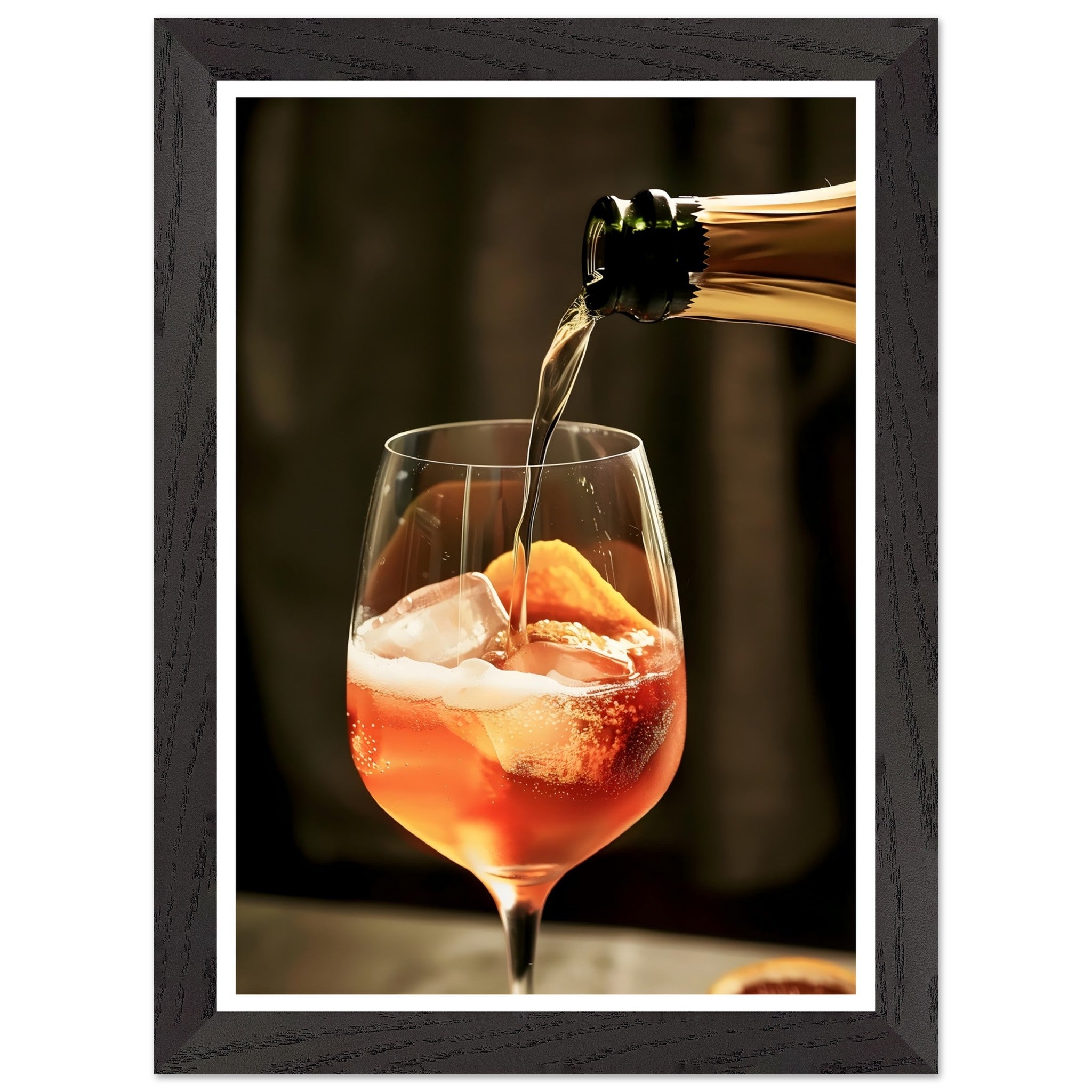 Artfulprints Poster met Lijst Aperol Spritz - Lifestyle - A4 21x29.7 c