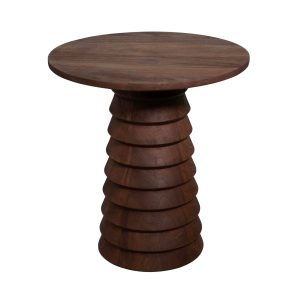 DÉJA Living Bijzettafel Marin – Rond Donkerbruin Hout – 46x46x50cm DÉJA Living Bijzettafel Marin – Rond Donkerbruin Hout – 46x46x50cm