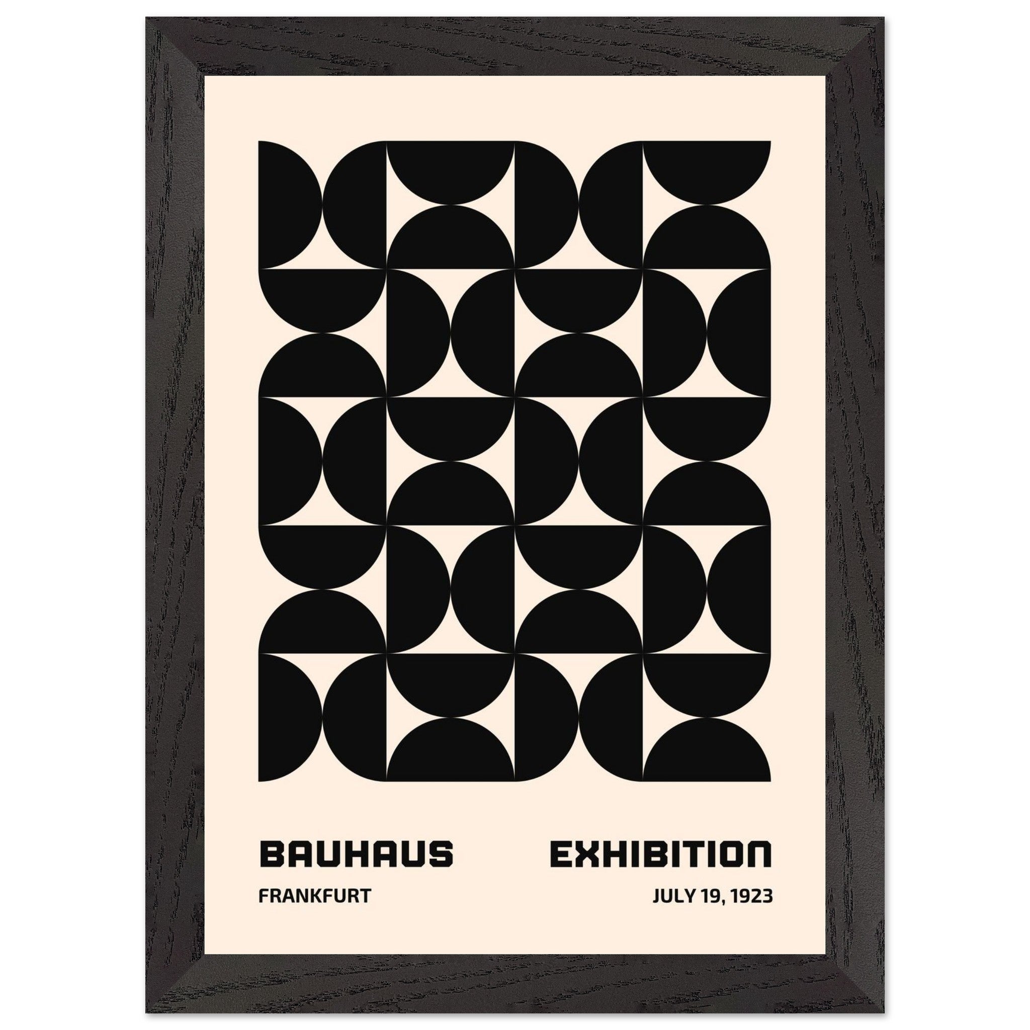 Artfulprints Poster met Lijst Bauhaus - 19 juli 1923 zwart - A4 21x29.