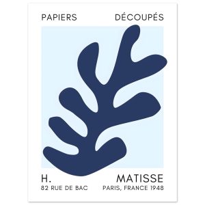 Artfulprints Poster Matisse – Ocean petals navy blue I – 30×40 cm – Bl Artfulprints Poster Matisse – Ocean petals navy blue I – 30×40 cm – Bl