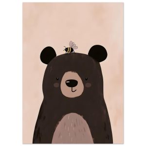Artfulprints Poster Donkere beer – 50×70 cm – Bruin Artfulprints Poster Donkere beer – 50×70 cm – Bruin