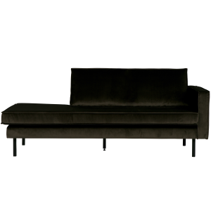 WOOOD daybed rechts Rodeo- Velvet – Donkergroen – 85x203x86 WOOOD daybed rechts Rodeo- Velvet – Donkergroen – 85x203x86