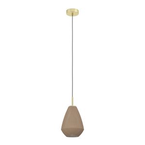 EGLO hanglamp Caprarola – e27 – ø 20 cm – zand/koper – satijn glas EGLO hanglamp Caprarola – e27 – ø 20 cm – zand/koper – satijn glas