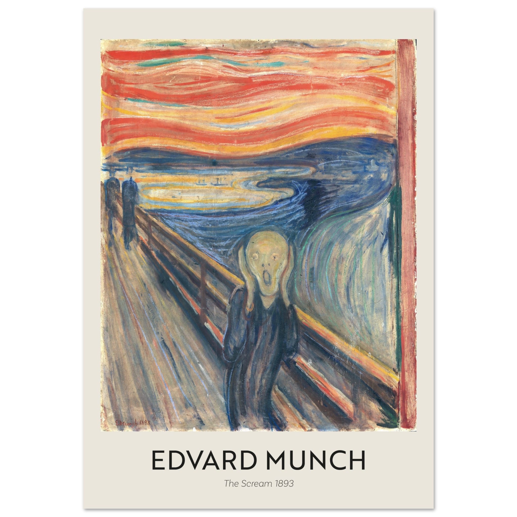 Artfulprints Edvard Munch - The Scream 1893 poster 70x100 cm