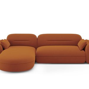 Cosmopolitan Design Modulaire hoekbank links Sydney 4-zits, flueel, te Cosmopolitan Design Modulaire hoekbank links Sydney 4-zits, flueel, te