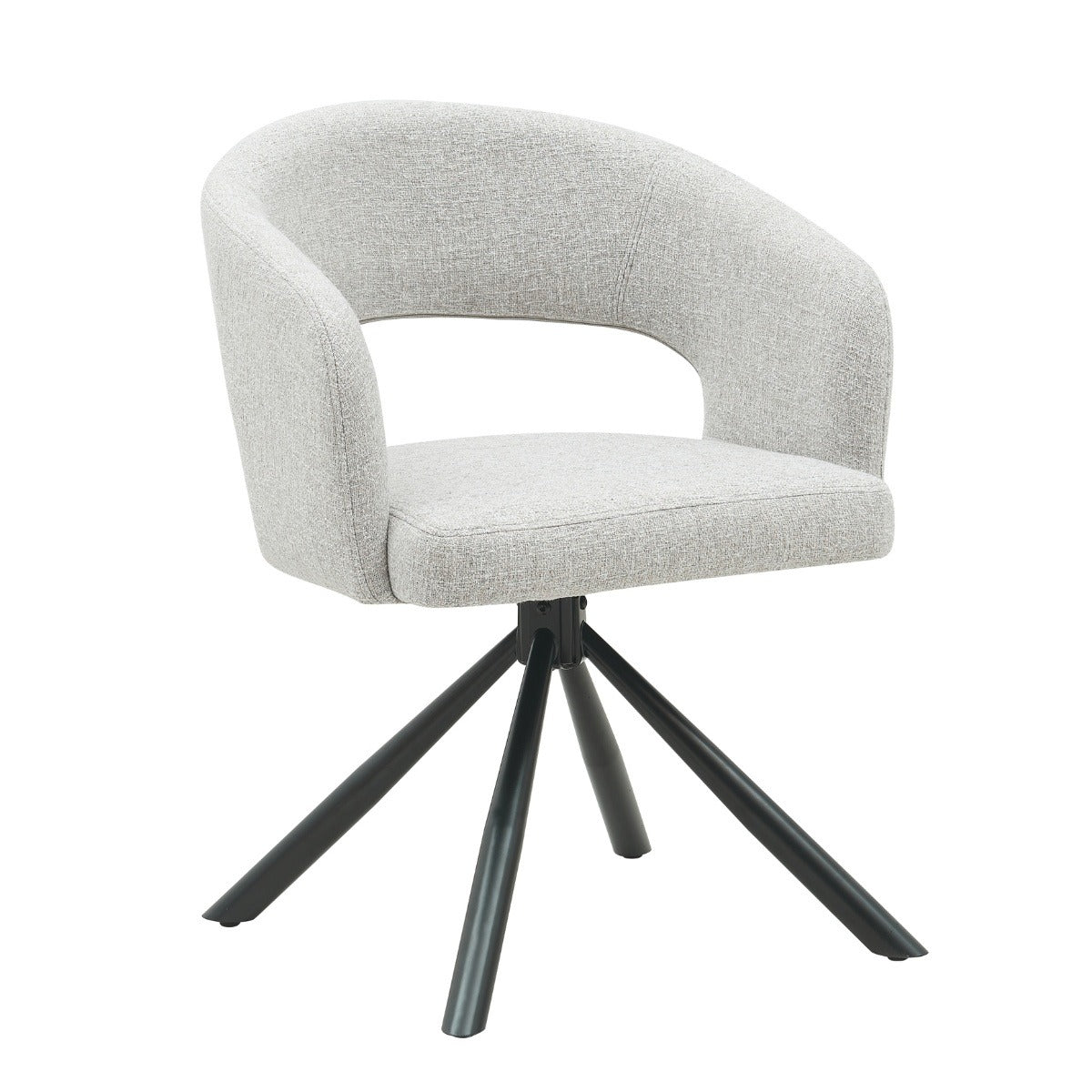 DÉJA Living Eetkamerstoel Elle - Greige Stof - Zithoogte 48cm - Set va
