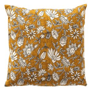 JUDITH – kussenhoes 45×45 cm – bloemenmotief – 100% katoen – Chai Tea JUDITH – kussenhoes 45×45 cm – bloemenmotief – 100% katoen – Chai Tea