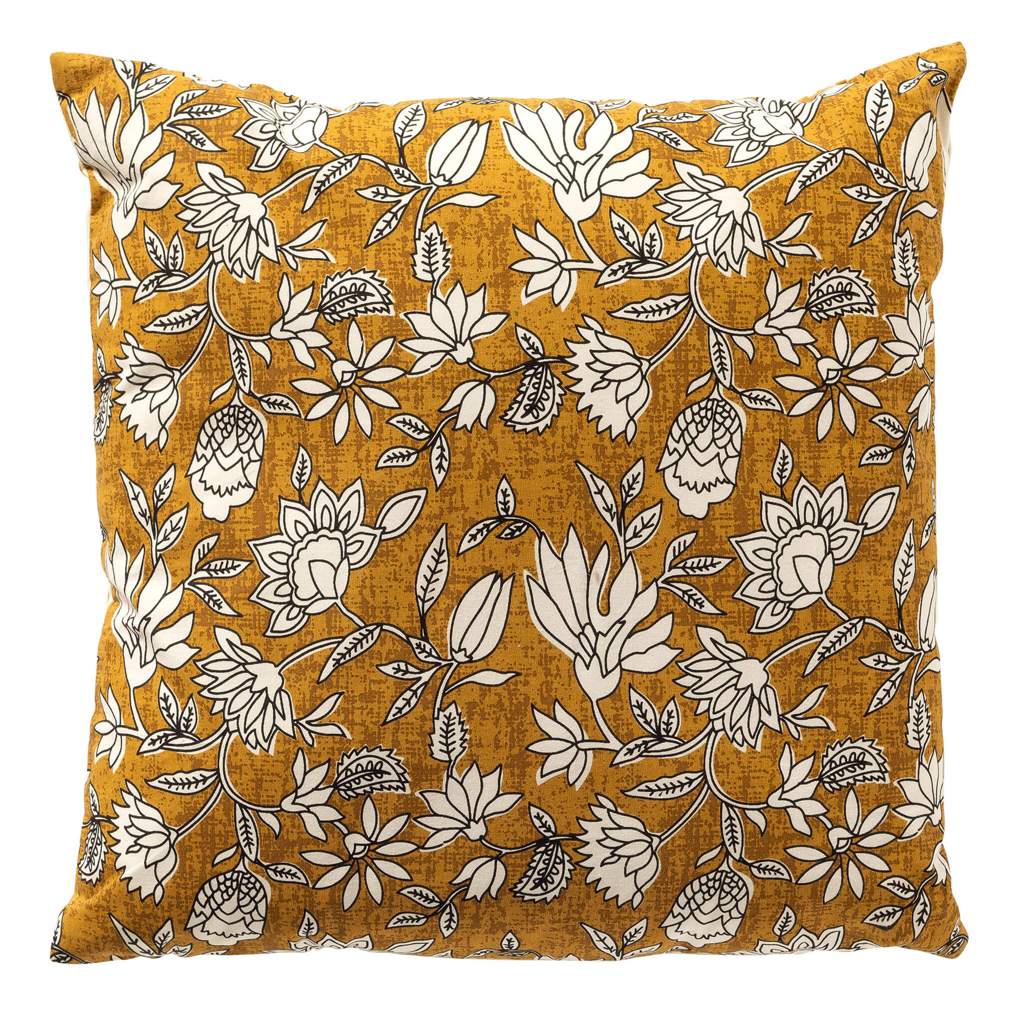 JUDITH - kussenhoes 45x45 cm - bloemenmotief - 100% katoen - Chai Tea