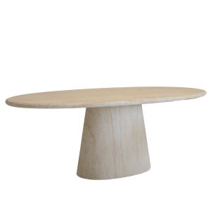 DÉJA Living Eettafel Brunn Ovaal – Travertin – 200x100x76cm DÉJA Living Eettafel Brunn Ovaal – Travertin – 200x100x76cm
