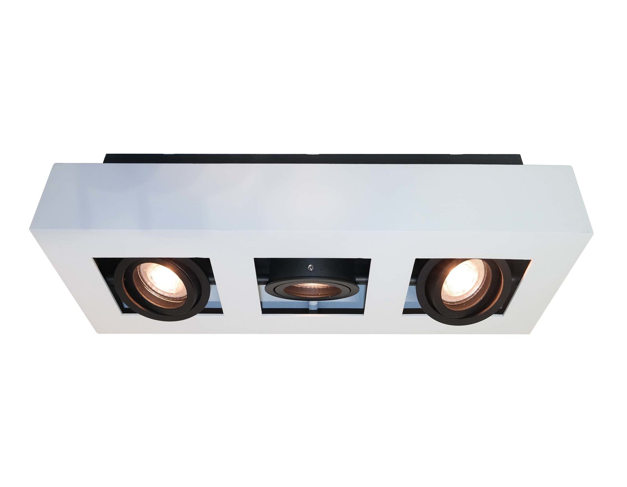 Artdelight spot Bosco - 3 lichts - 36 x 8.6 cm - zwart - wit