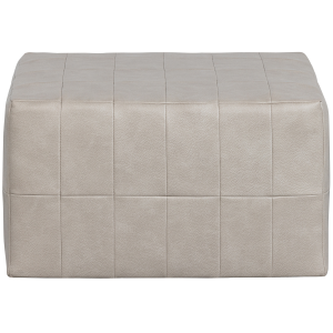 WOOOD poef Patchwork – Leerlook – Naturel – 36x60x60