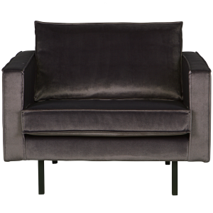 WOOOD fauteuil Rodeo – Velvet – Antraciet – 85x105x86 WOOOD fauteuil Rodeo – Velvet – Antraciet – 85x105x86