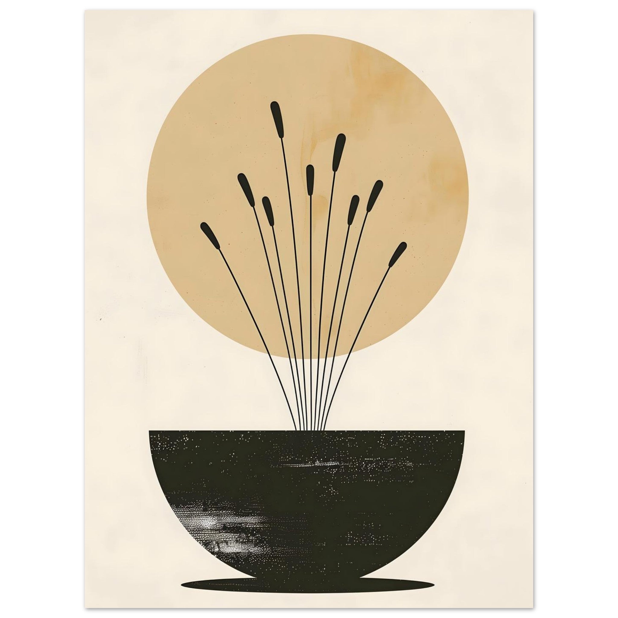 Artfulprints Poster Boho – Sun bowl - 30x40 cm - Meerkleurig
