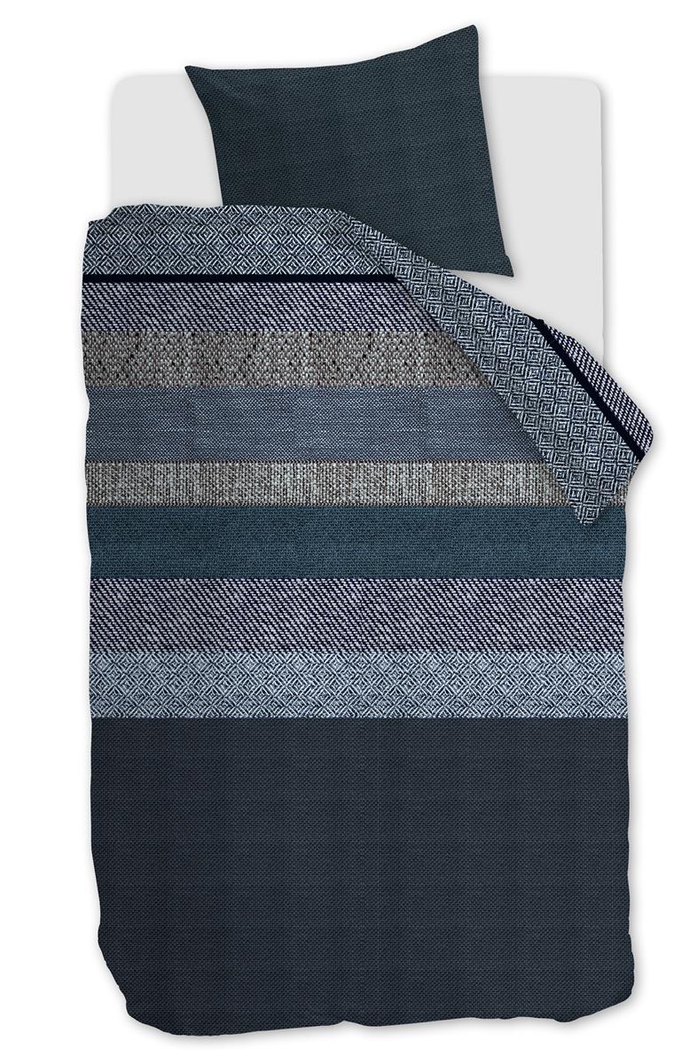 Beddinghouse Enzo dekbedovertrek - Eenpersoons - 140x200/220 cm - Blau