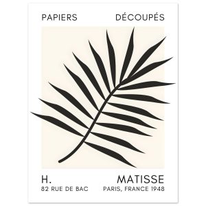 Artfulprints Poster Matisse – Floral reef black – 30×40 cm – Zwart Artfulprints Poster Matisse – Floral reef black – 30×40 cm – Zwart