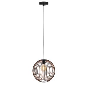 EGLO hanglamp Almanzora – e27 – ø 32 cm – zwart/koper EGLO hanglamp Almanzora – e27 – ø 32 cm – zwart/koper
