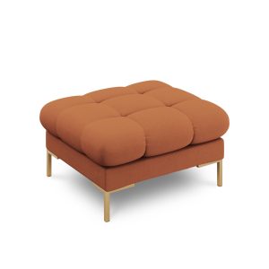 Cosmopolitan Design Poef Bali structurele stof, baksteen – 60x60x41cm Cosmopolitan Design Poef Bali structurele stof, baksteen – 60x60x41cm