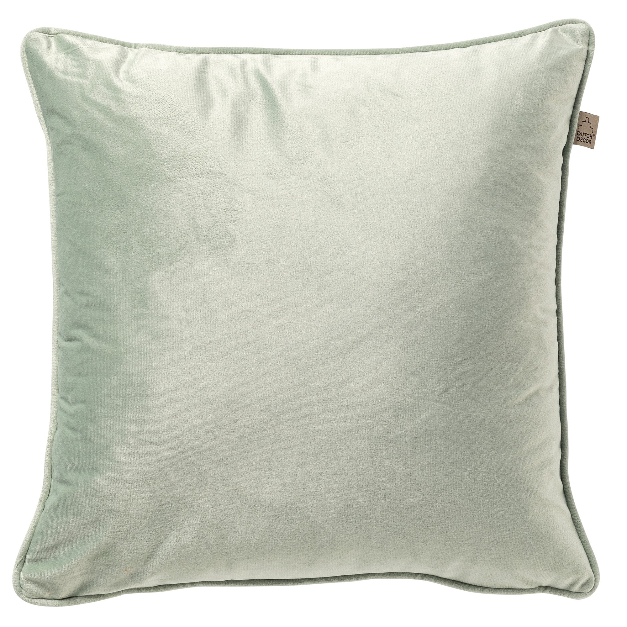 FINN - Sierkussen 45x45 cm - velvet - effen kleur - Jadeite - lichtgro