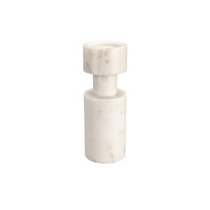 Dutchbone Paros Kandelaar Marble Wit Dutchbone Paros Kandelaar Marble Wit