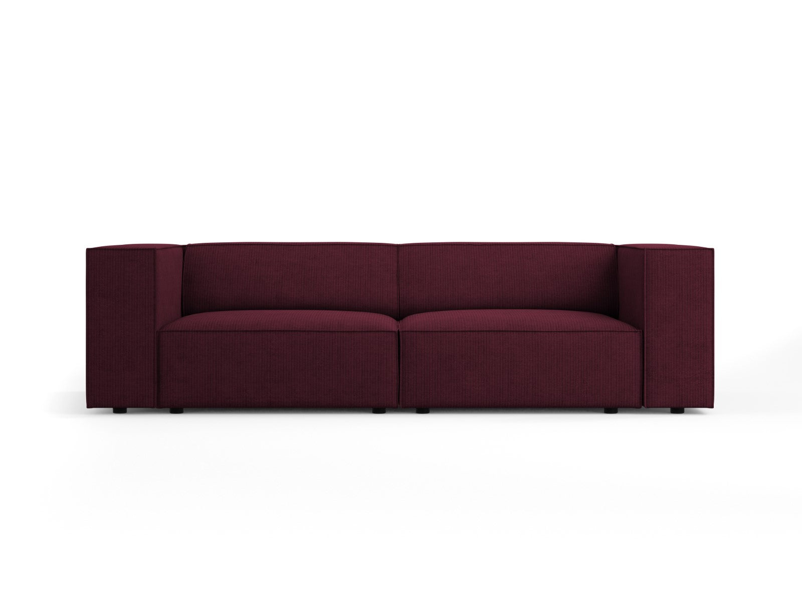 Cosmopolitan Design Bank Arendal 3-zits, chenille met ribbeleffect, ro