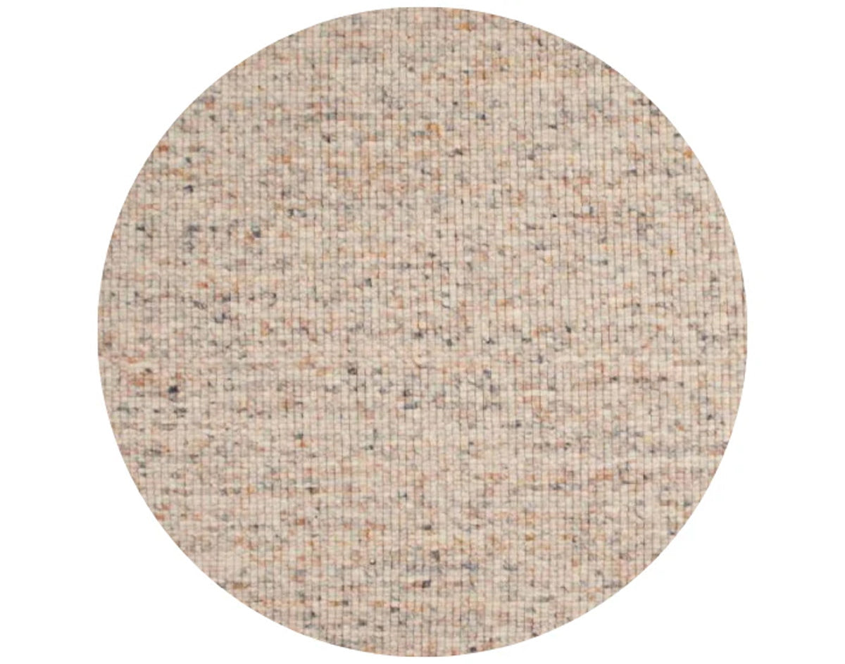 DÉJA Living Vloerkleed Bela - Rond Beige Mix Wol - Ø300cm
