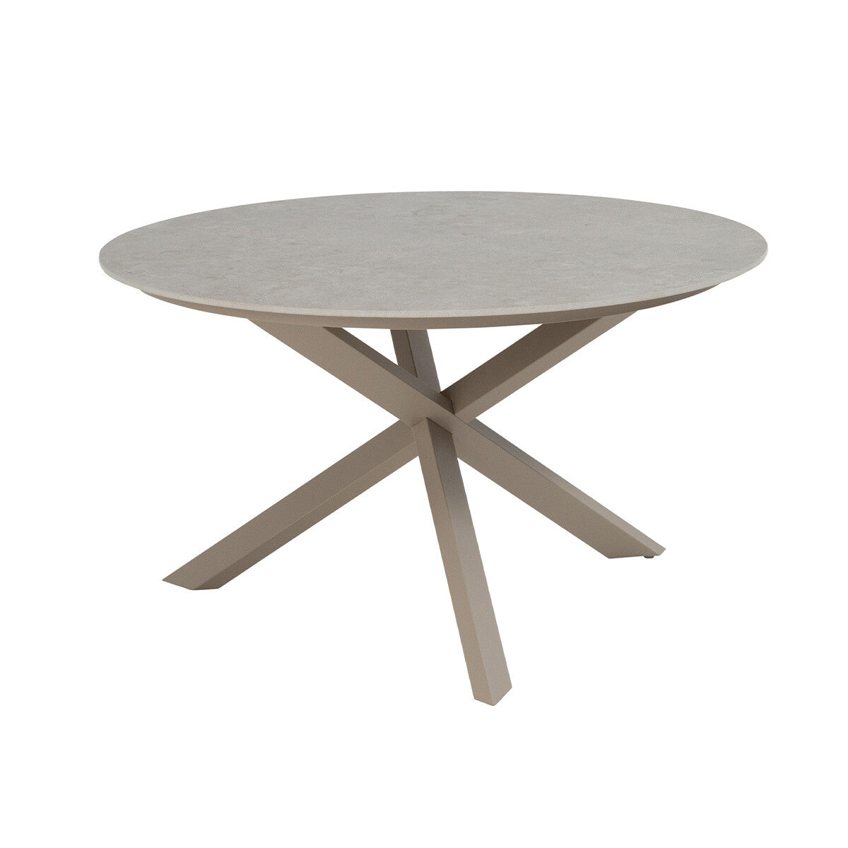 4 Seasons tuintafel Prado Ø130x75 cm- ceramic sabbia - latte